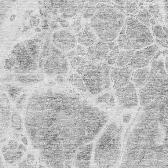 Gray And Ivory Abstract Washable Area Rug With UV Protection Photo 3