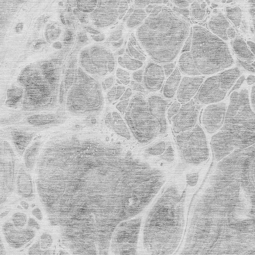 Gray And Ivory Abstract Washable Area Rug With UV Protection Photo 3