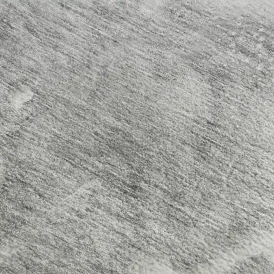 Gray And Ivory Abstract Washable Area Rug With UV Protection Photo 4