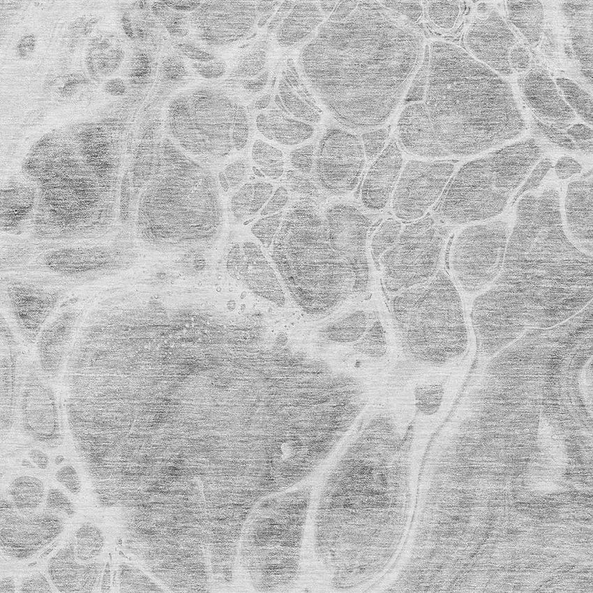 Gray And Ivory Abstract Washable Area Rug With UV Protection Photo 5