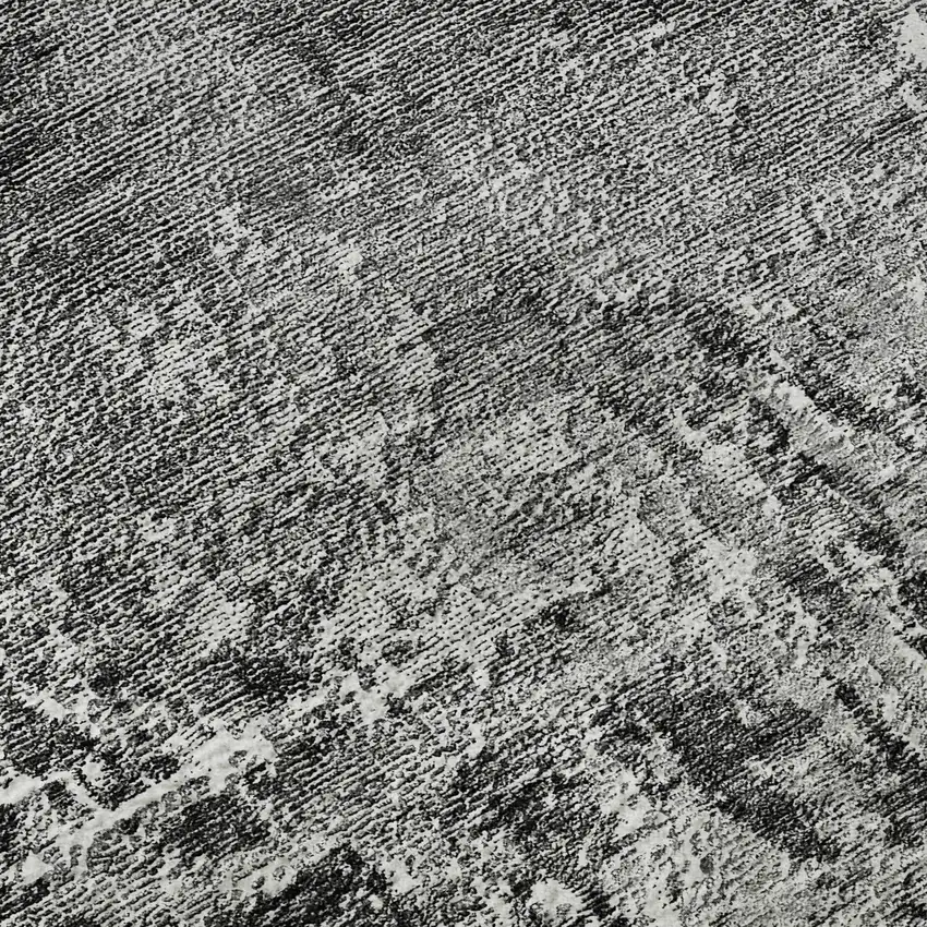 Gray And Ivory Abstract Washable Area Rug With UV Protection Photo 9