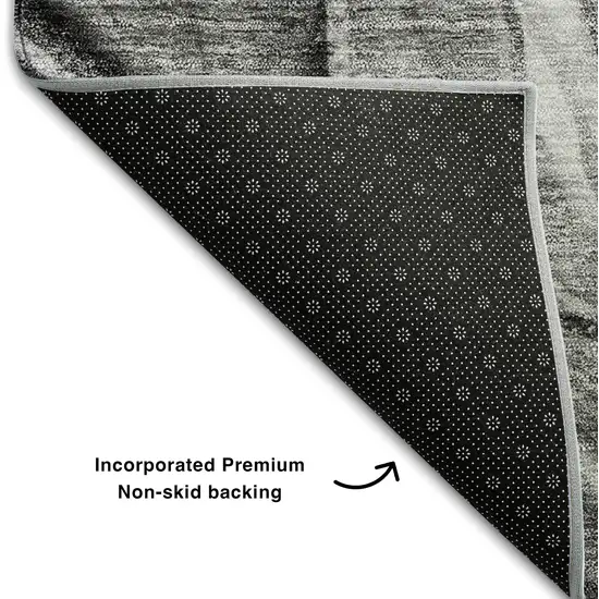 Gray And Ivory Abstract Washable Area Rug With UV Protection Photo 7