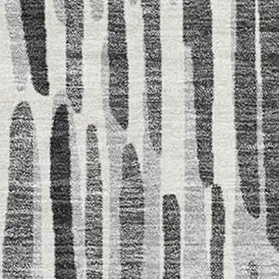Gray And Ivory Abstract Washable Area Rug With UV Protection Photo 3