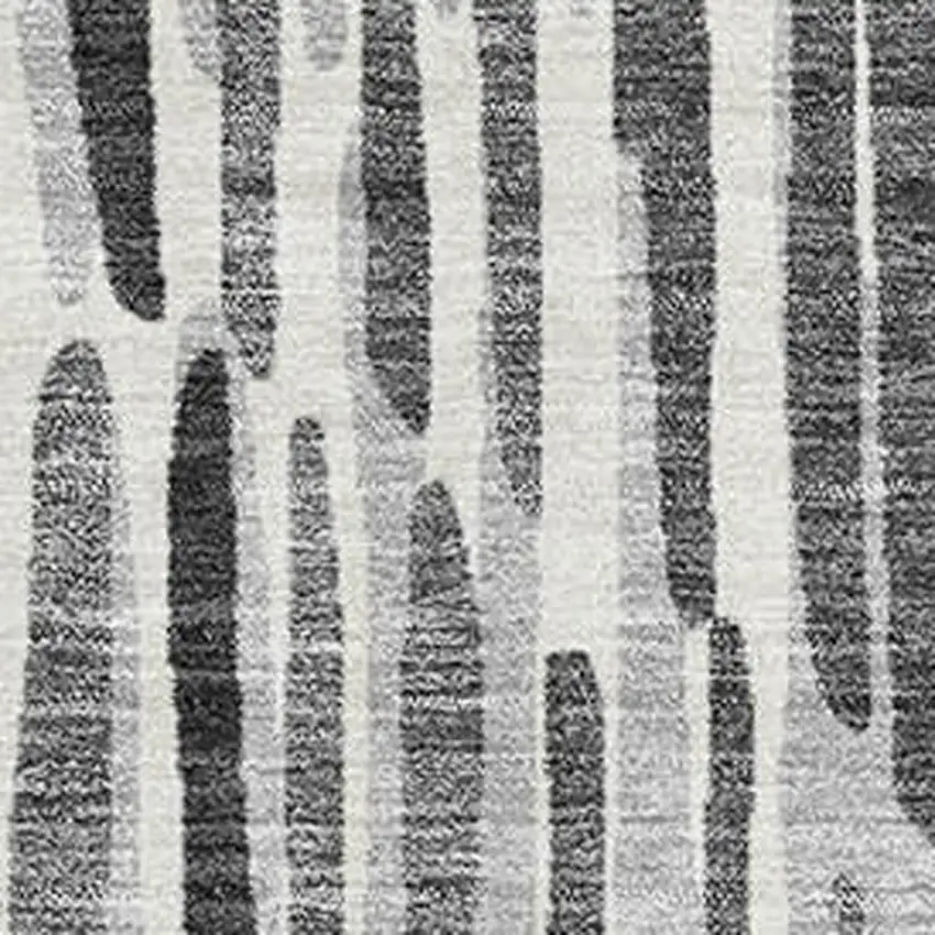 Gray And Ivory Abstract Washable Area Rug With UV Protection Photo 3
