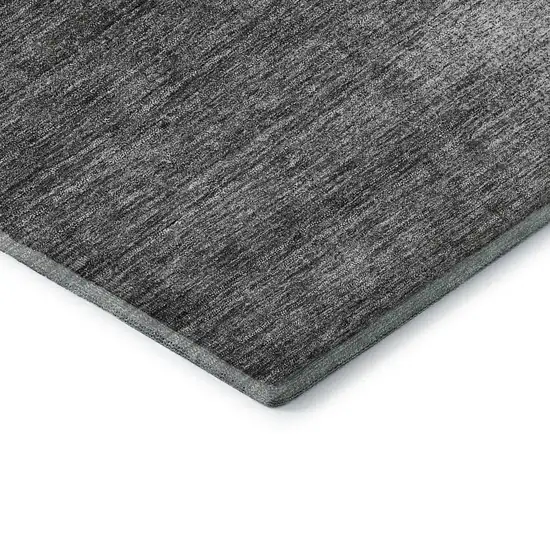 Gray And Ivory Abstract Washable Area Rug With UV Protection Photo 8