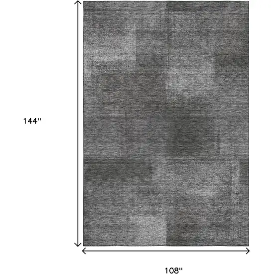 Gray And Ivory Abstract Washable Area Rug With UV Protection Photo 3