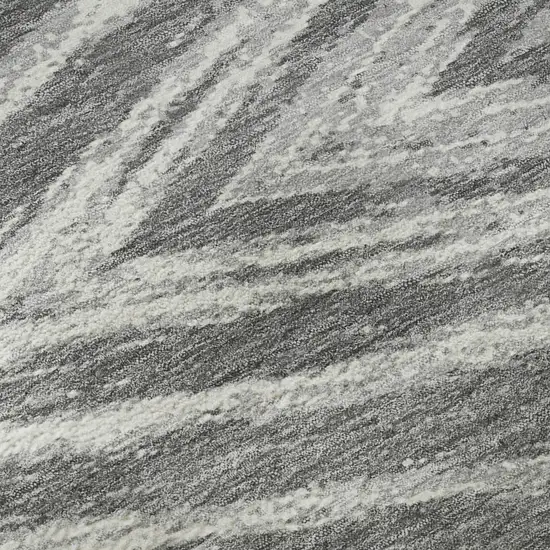 Gray And Ivory Abstract Washable Area Rug With UV Protection Photo 9