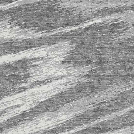 Gray And Ivory Abstract Washable Area Rug With UV Protection Photo 3