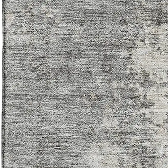 Gray And Ivory Abstract Washable Area Rug With UV Protection Photo 3