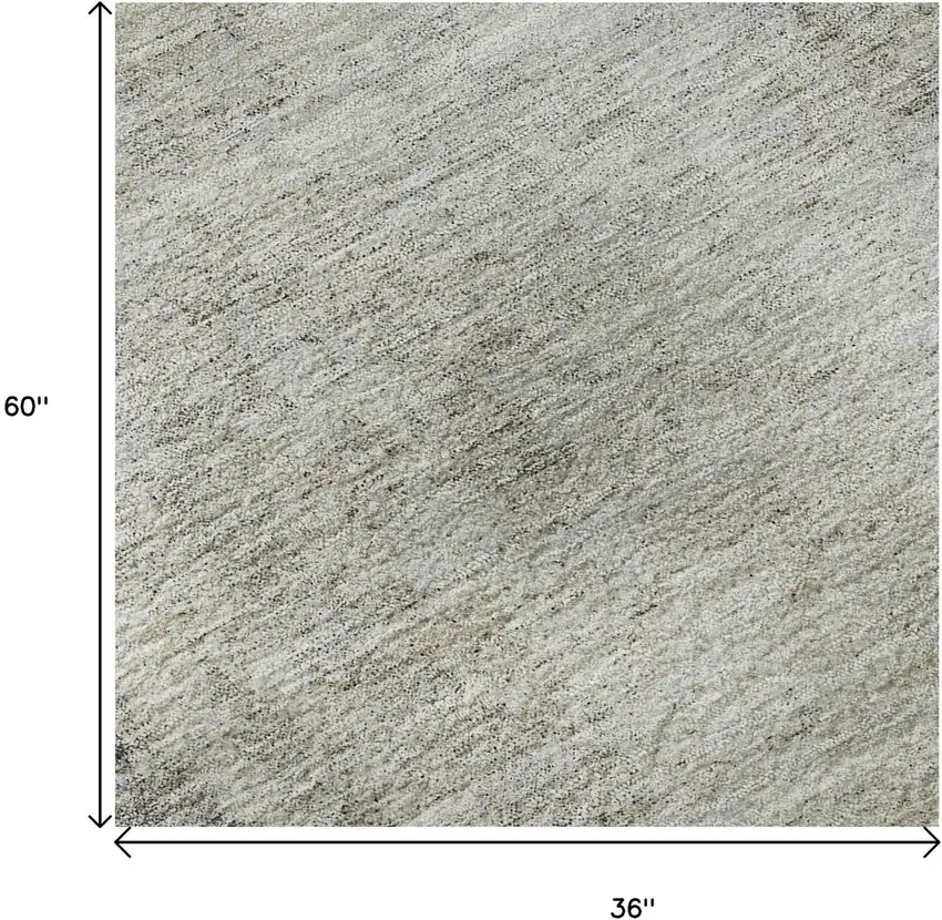 Gray And Ivory Abstract Washable Area Rug With UV Protection Photo 9