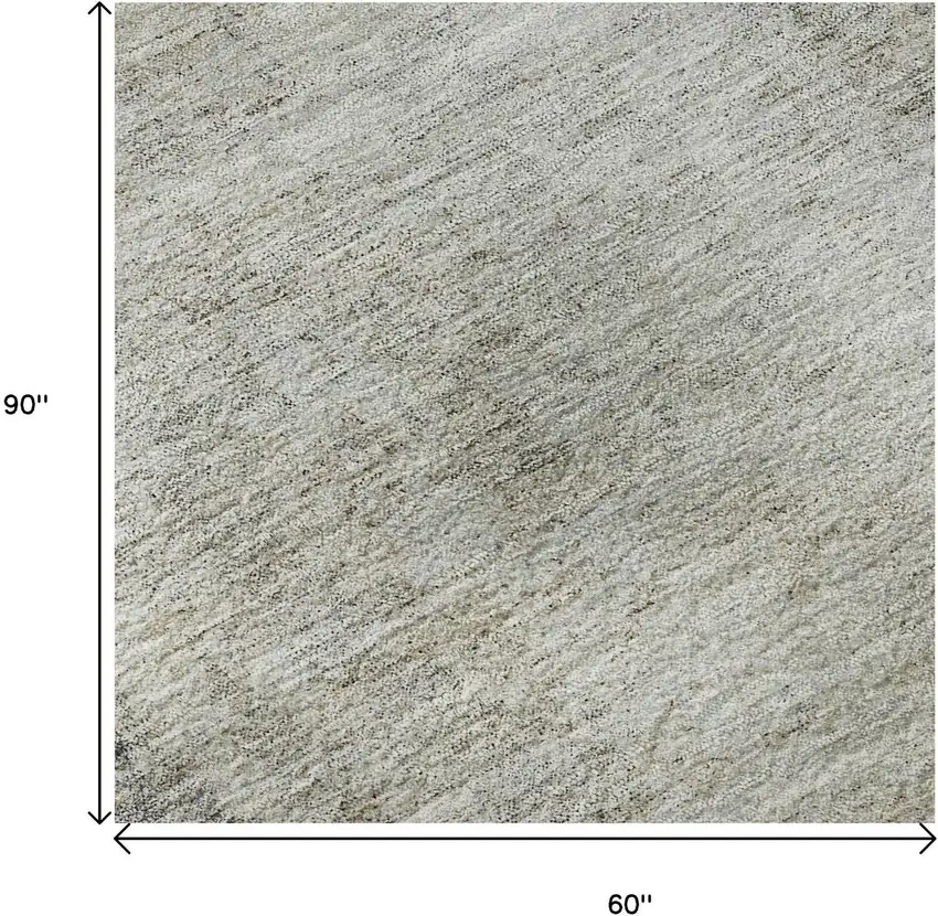 Gray And Ivory Abstract Washable Area Rug With UV Protection Photo 8