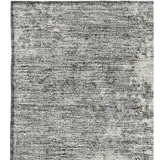 Gray And Ivory Abstract Washable Area Rug With UV Protection Photo 3