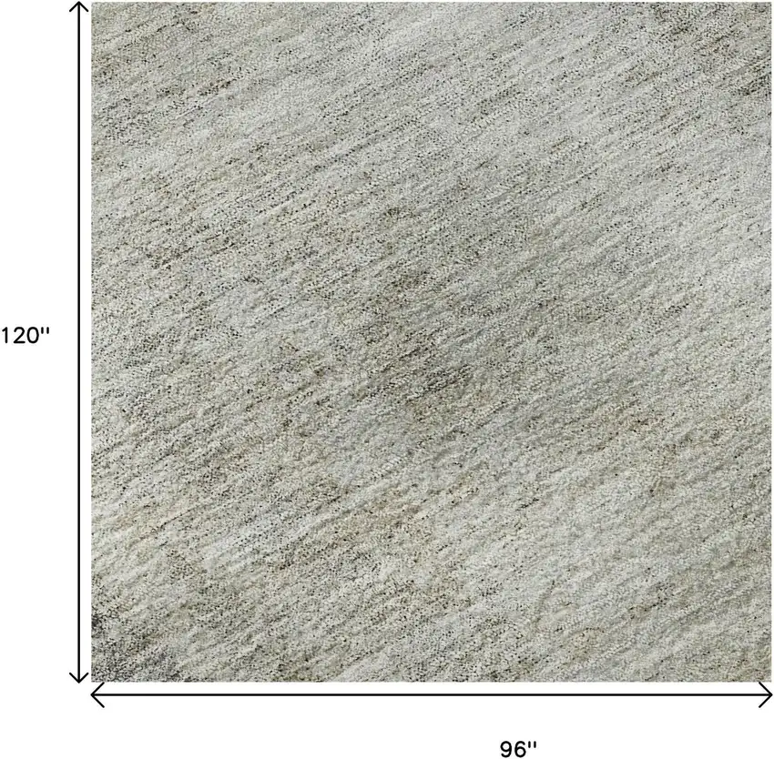 Gray And Ivory Abstract Washable Area Rug With UV Protection Photo 9