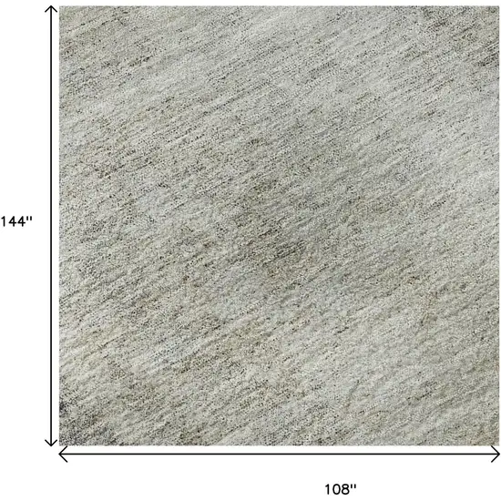 Gray And Ivory Abstract Washable Area Rug With UV Protection Photo 9