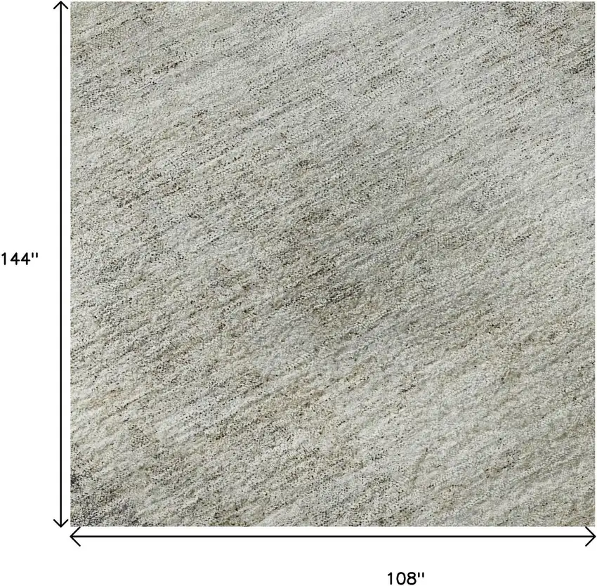 Gray And Ivory Abstract Washable Area Rug With UV Protection Photo 9