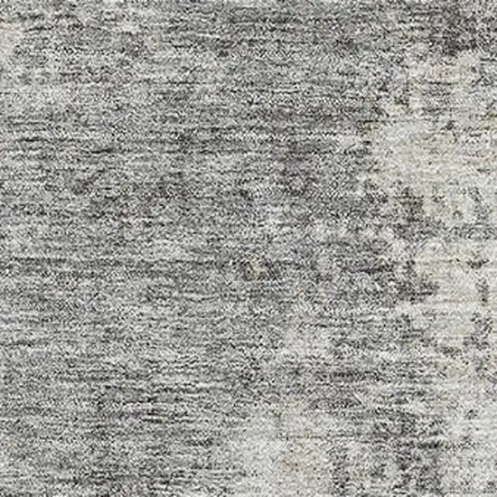 Gray And Ivory Abstract Washable Area Rug With UV Protection Photo 3