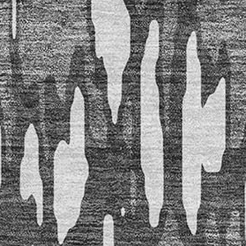 Gray And Ivory Abstract Washable Area Rug With UV Protection Photo 2