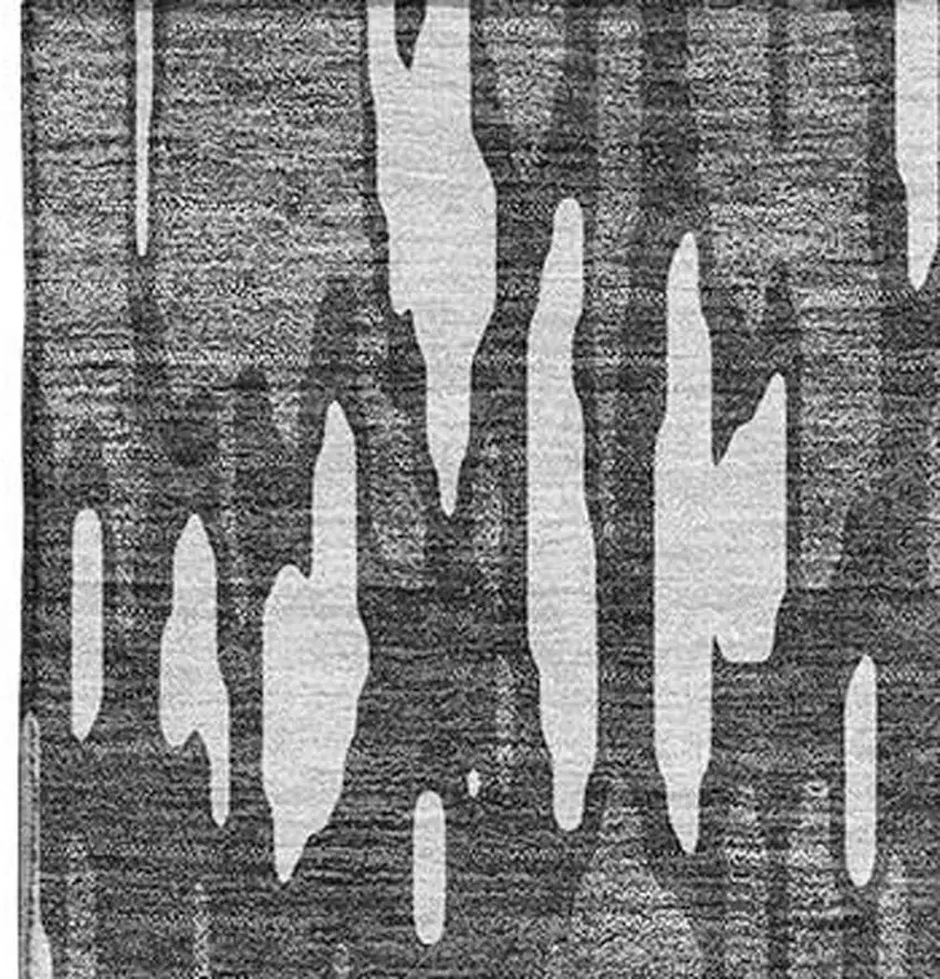 Gray And Ivory Abstract Washable Area Rug With UV Protection Photo 3