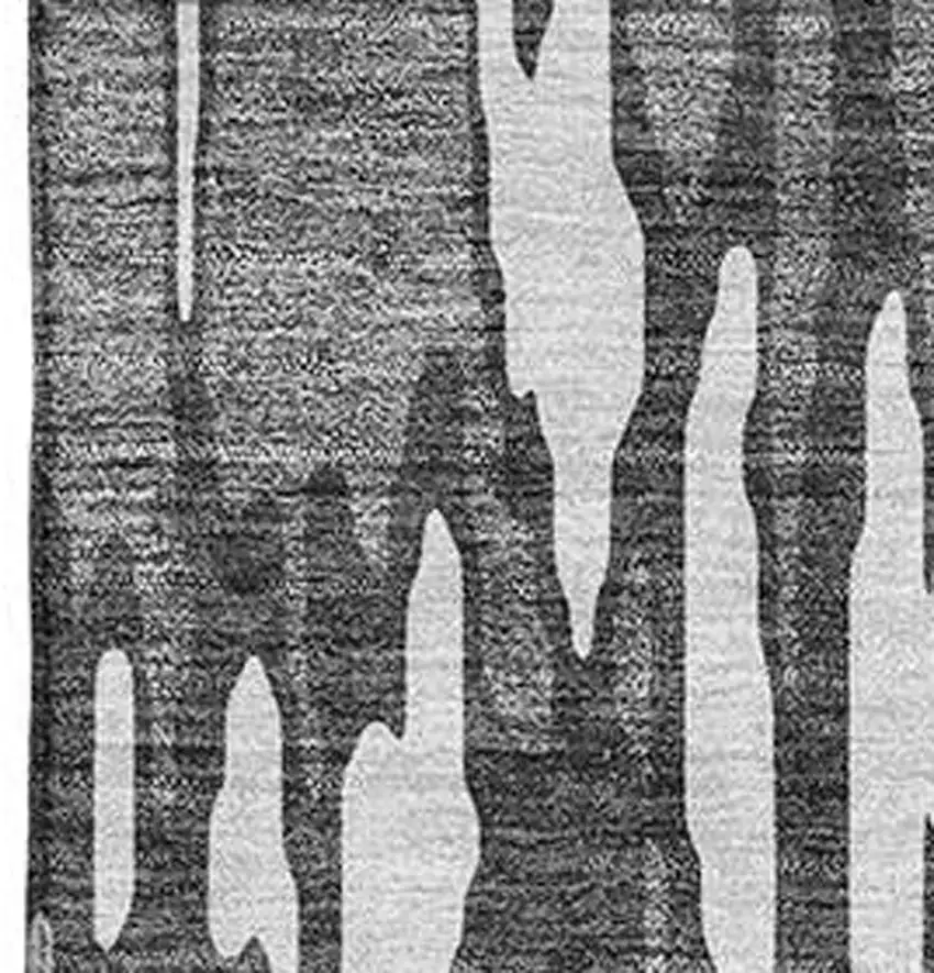 Gray And Ivory Abstract Washable Area Rug With UV Protection Photo 2