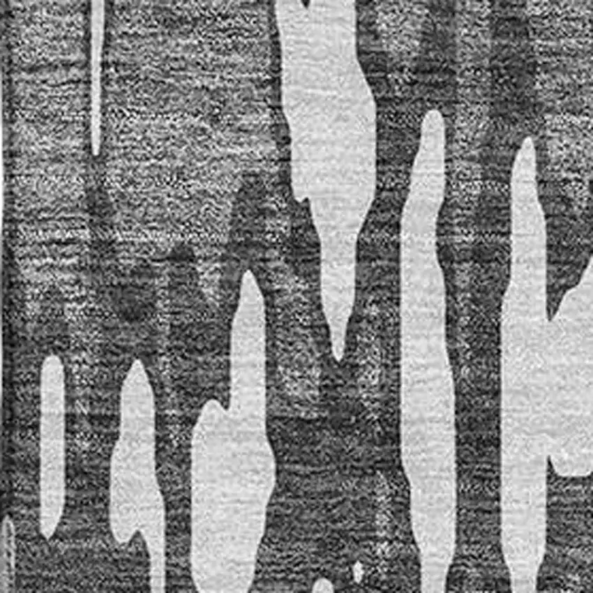 Gray And Ivory Abstract Washable Area Rug With UV Protection Photo 2