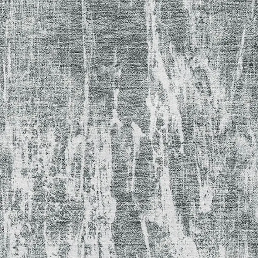 Gray And Ivory Abstract Washable Area Rug With UV Protection Photo 2