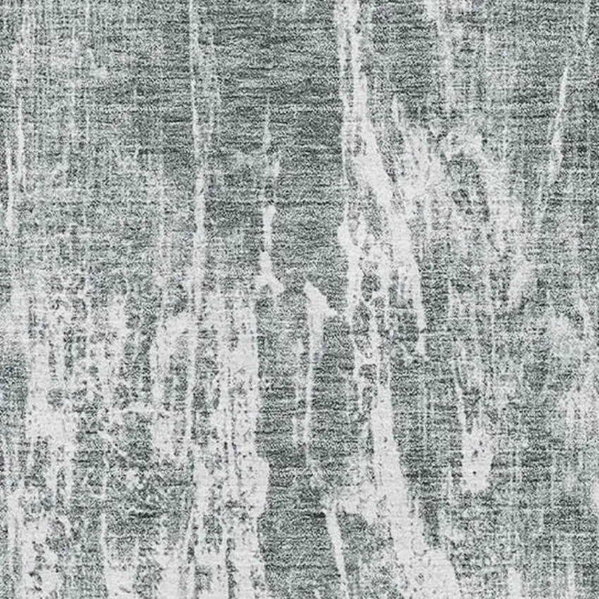 Gray And Ivory Abstract Washable Area Rug With UV Protection Photo 2