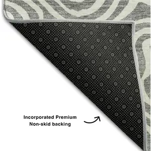 Photo of Gray And Ivory Abstract Washable Area Rug With UV Protection