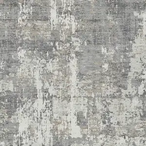 Photo of Gray And Ivory Abstract Washable Indoor Outdoor Area Rug