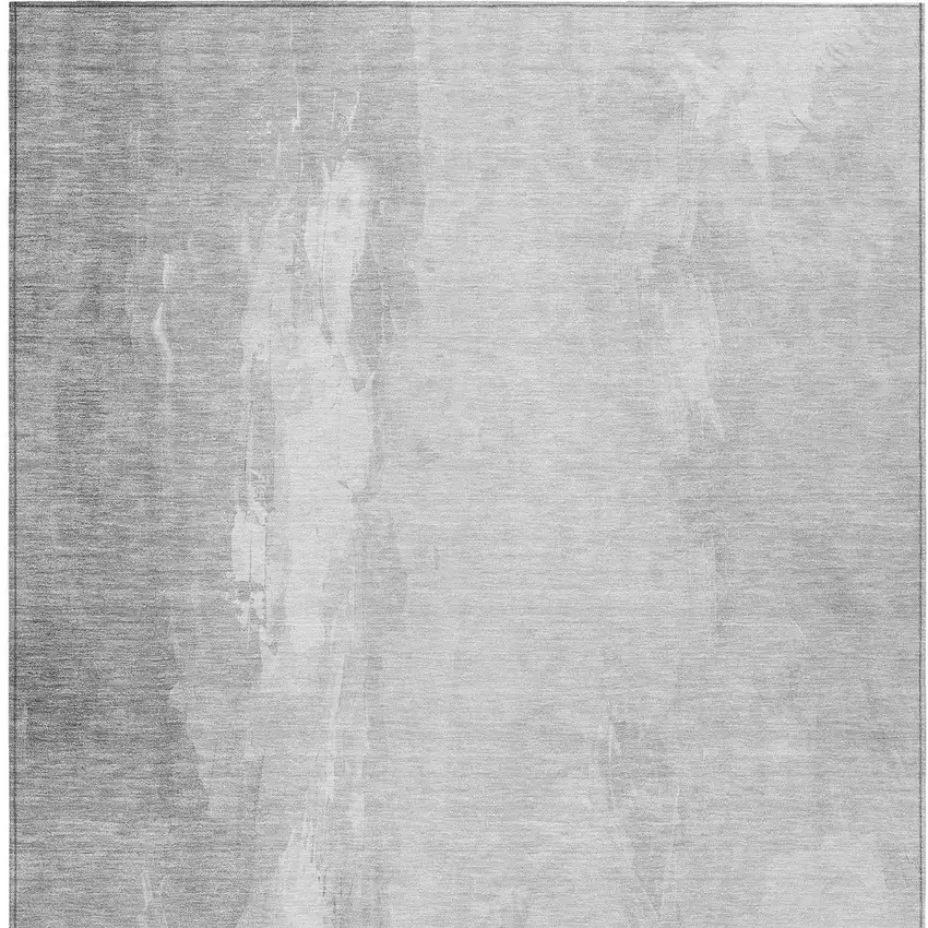 Gray And Ivory Abstract Washable Indoor Outdoor Area Rug Photo 7