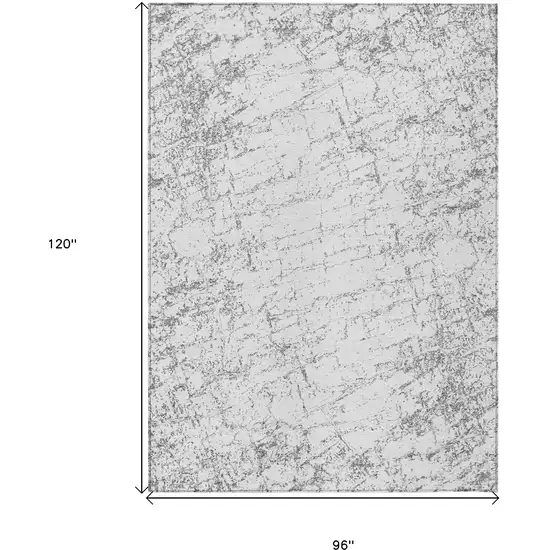 Gray And Ivory Abstract Washable Indoor Outdoor Area Rug Photo 3