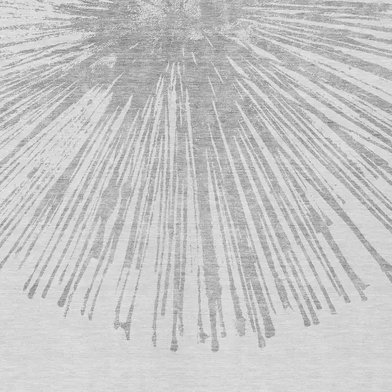 Gray And Ivory Abstract Washable Indoor Outdoor Area Rug Photo 4