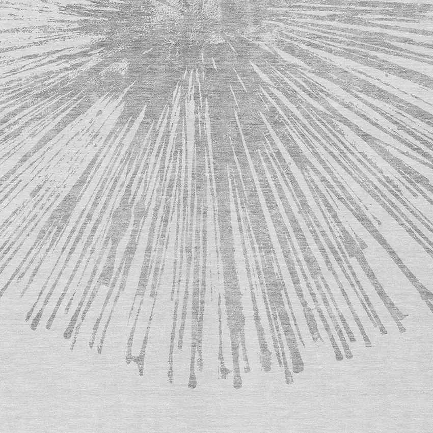 Gray And Ivory Abstract Washable Indoor Outdoor Area Rug Photo 4