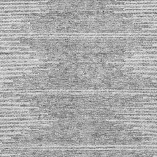 Gray And Ivory Abstract Washable Indoor Outdoor Area Rug Photo 7