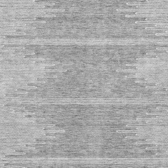 Gray And Ivory Abstract Washable Indoor Outdoor Area Rug Photo 7