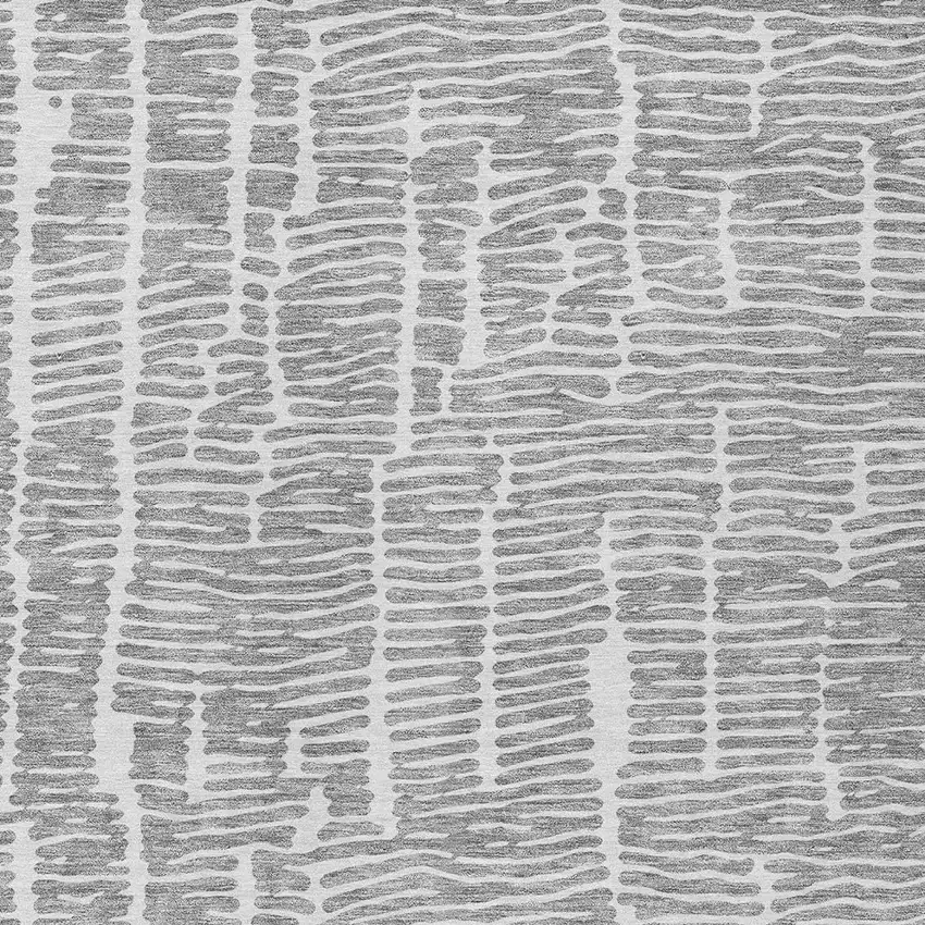 Gray And Ivory Abstract Washable Indoor Outdoor Area Rug Photo 6