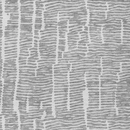 Gray And Ivory Abstract Washable Indoor Outdoor Area Rug Photo 6