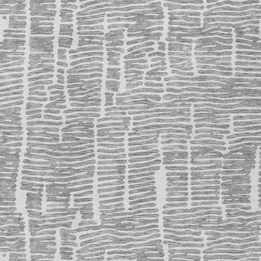 Gray And Ivory Abstract Washable Indoor Outdoor Area Rug Photo 6