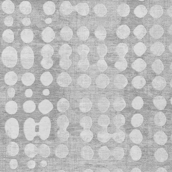 Gray And Ivory Abstract Washable Indoor Outdoor Area Rug Photo 6