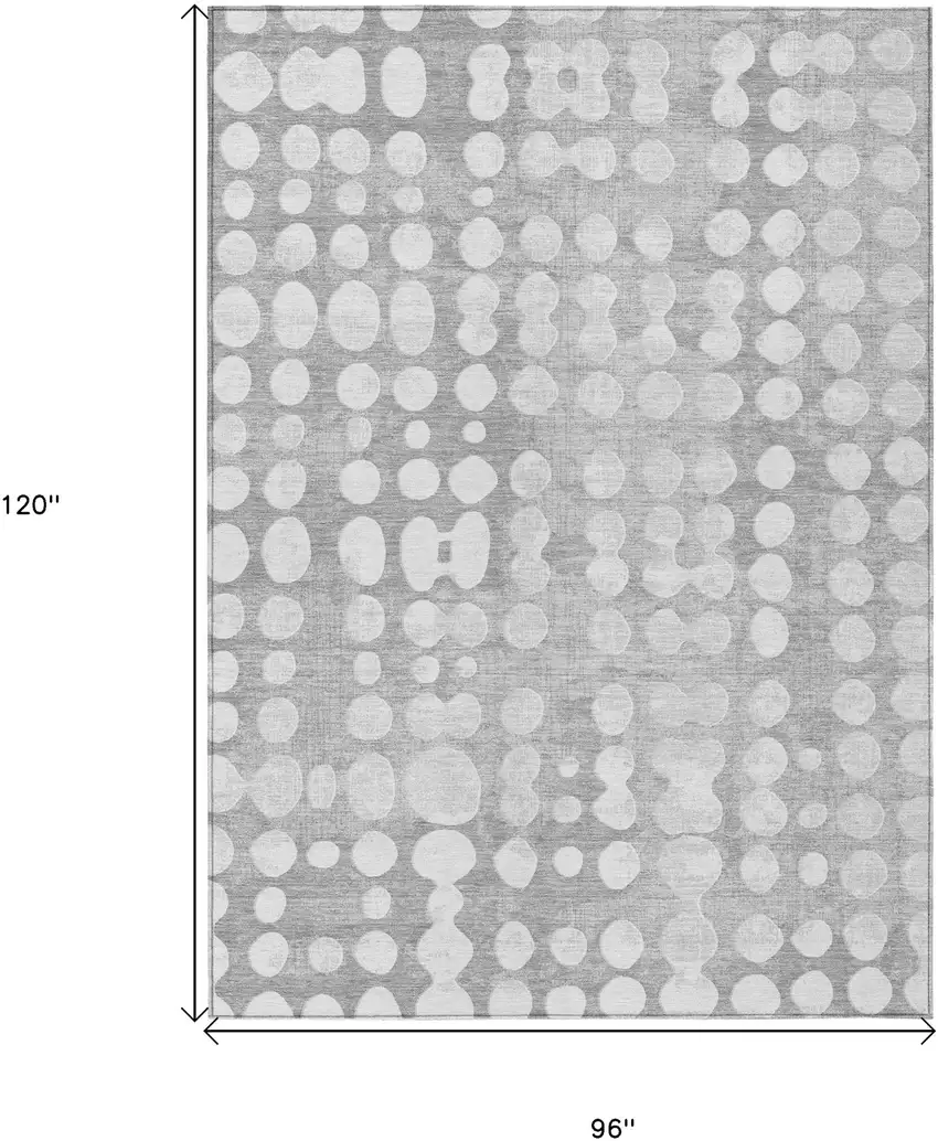 Gray And Ivory Abstract Washable Indoor Outdoor Area Rug Photo 3