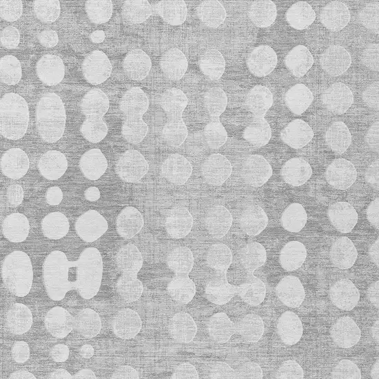 Gray And Ivory Abstract Washable Indoor Outdoor Area Rug Photo 6