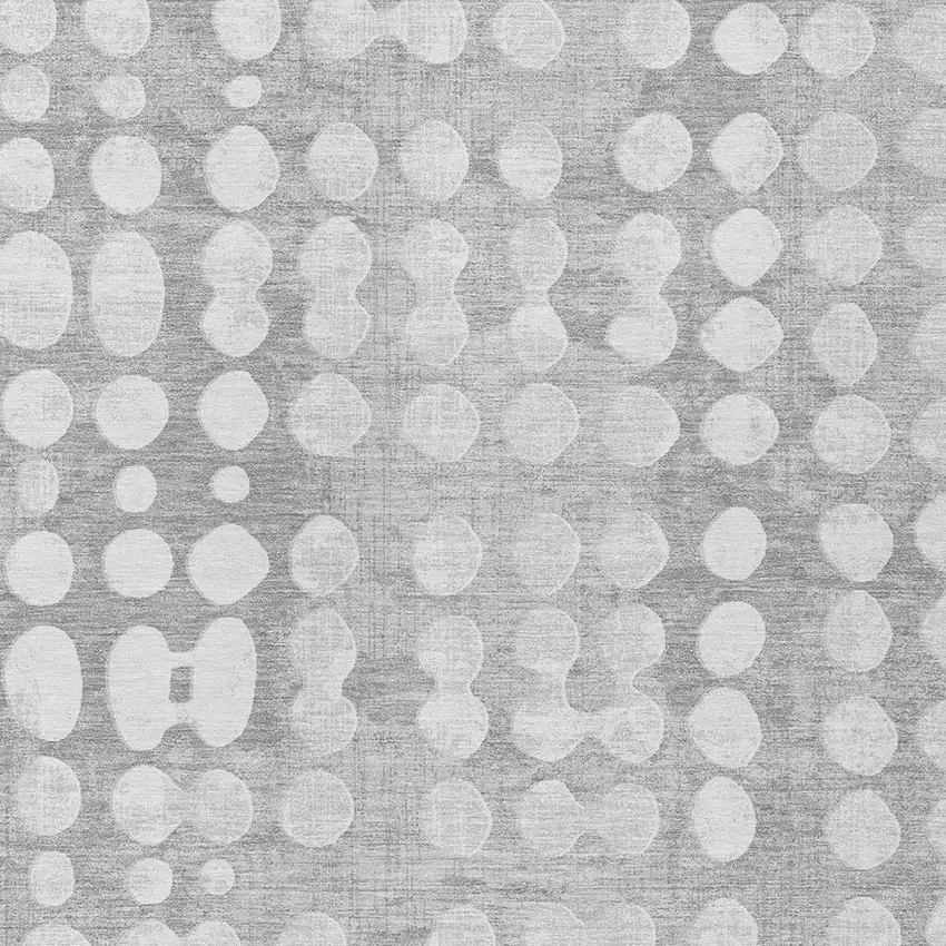 Gray And Ivory Abstract Washable Indoor Outdoor Area Rug Photo 6