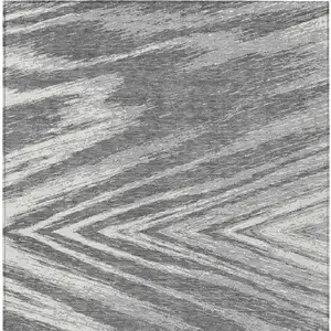 Photo of Gray And Ivory Abstract Washable Indoor Outdoor Area Rug