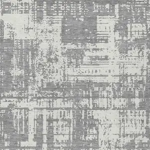 Photo of Gray And Ivory Abstract Washable Indoor Outdoor Area Rug