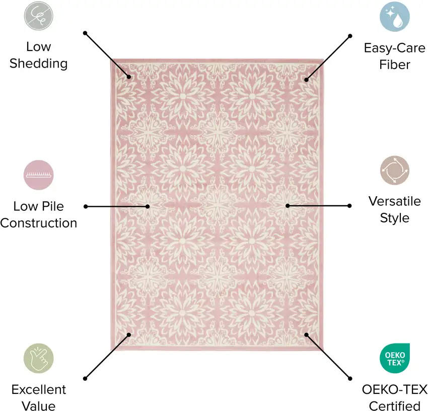 Gray And Ivory Floral Area Rug Photo 7