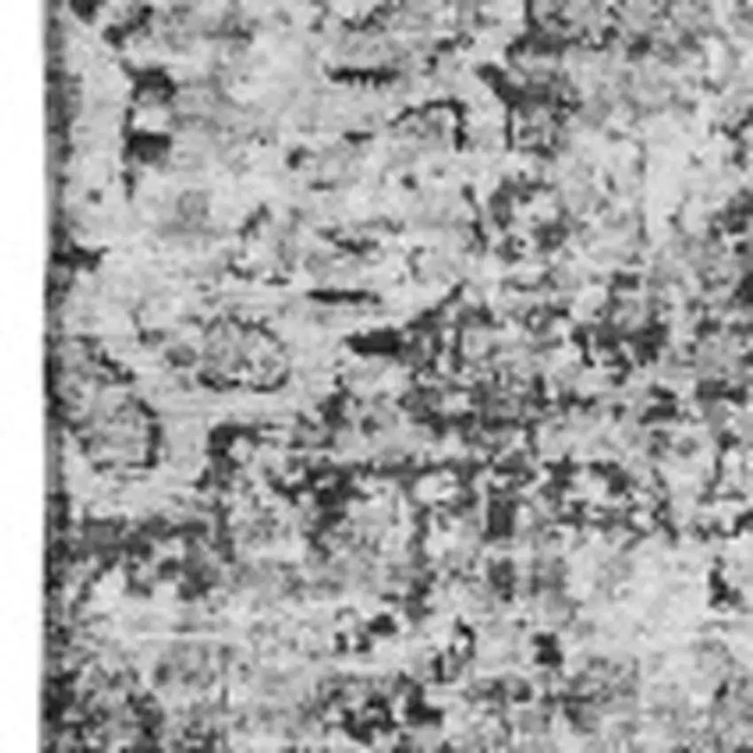 Gray And Ivory Floral Washable Area Rug With UV Protection Photo 3