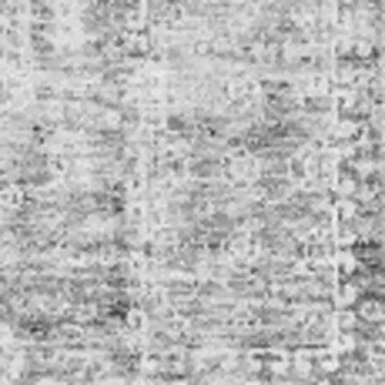 Gray And Ivory Floral Washable Area Rug With UV Protection Photo 2