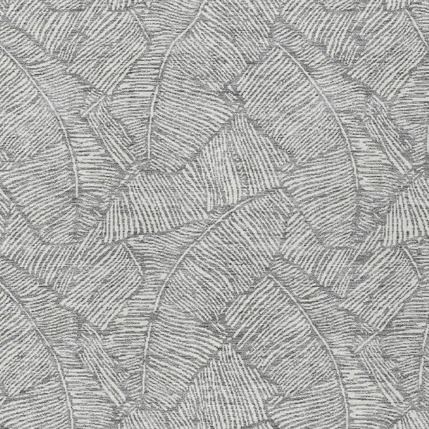 Gray And Ivory Floral Washable Indoor Outdoor Area Rug Photo 6