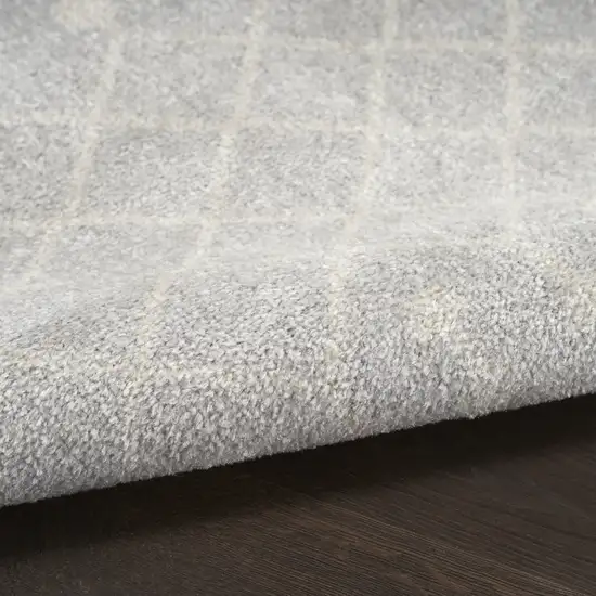 Gray And Ivory Geometric Area Rug Photo 9