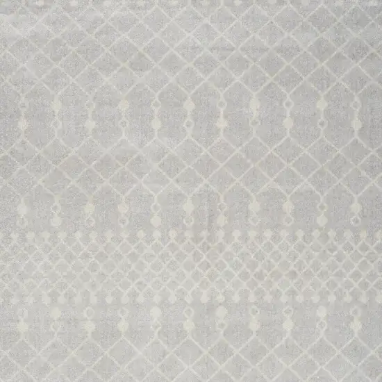 Gray And Ivory Geometric Area Rug Photo 3
