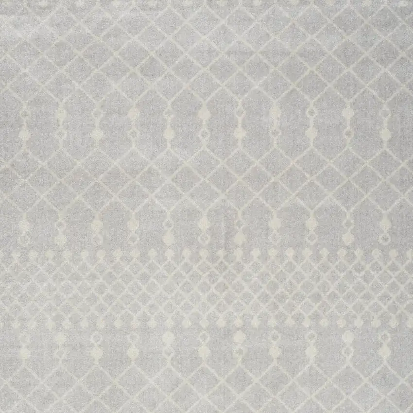 Gray And Ivory Geometric Area Rug Photo 3